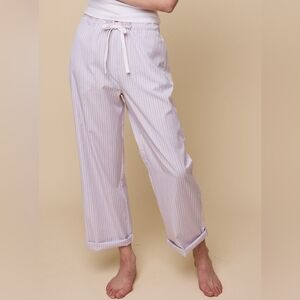 NWT The Sleep Shirt Blue And White Striped Spock Cotton Lounge Pants S